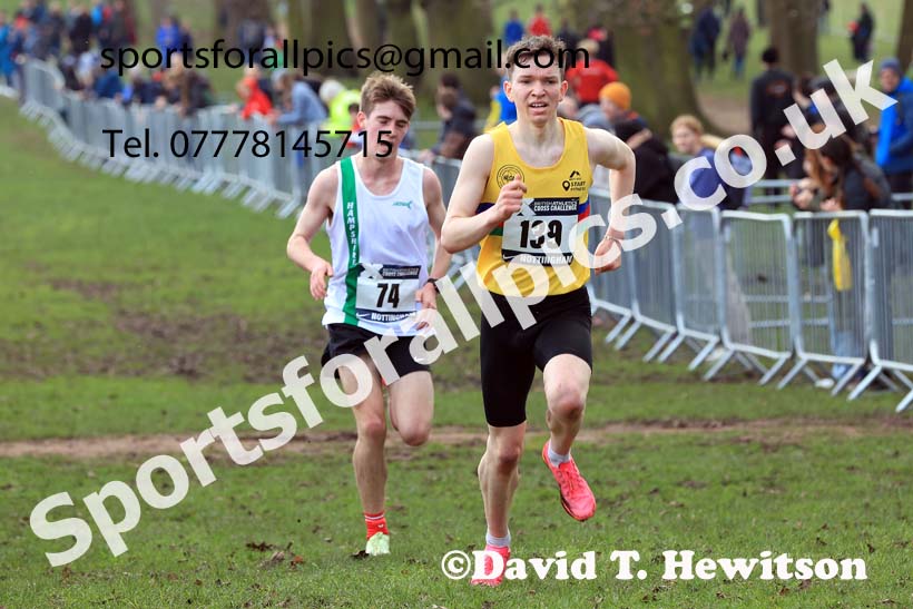 Mens Under-20s, 2024 CAU Inter Counties Cross Country Champs., Wollaton Park, Nottingham. Photo: David T. Hewitson/Sports for All Pics